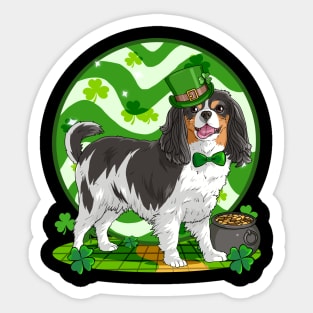 Cavalier King Charles Spaniel St Patricks Day Leprechaun Sticker